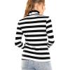 image:imageSTRETCH IS COMFORT Womens and Plus Relaxed and Regular Turtleneck  XS 7XBlack White Stripes
