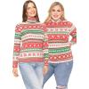 image:imageSTRETCH IS COMFORT Womens and Plus Relaxed and Regular Turtleneck  XS 7XRed Reindeer