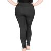 image:imageStretch is Comfort Womens Plus Size Foldover Ankle Length Cotton LeggingsBlack