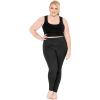 image:imageStretch is Comfort Womens Plus Size Foldover Ankle Length Cotton LeggingsBlack