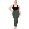 image:imageStretch is Comfort Womens Plus Size Foldover Ankle Length Cotton LeggingsCharcoal Gray