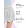 image:imageWomens Modal Ruffle Waist Skater Skirt Navy Blue Large