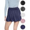 image:imageWomens Modal Ruffle Waist Skater Skirt Navy Blue Large