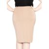 image:imageWomens Plus Size Soft Stretch MIDI Skirt  Comfortable for Women  XLarge  6XBeige