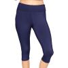 image:imageSTRETCH IS COMFORT Womens Oh So Soft Foldover Knee Length Leggings Navy Blue Medium