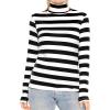 image:imageSTRETCH IS COMFORT Womens and Plus Relaxed and Regular Turtleneck  XS 7XBlack White Stripes