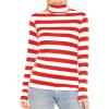 image:imageSTRETCH IS COMFORT Womens and Plus Relaxed and Regular Turtleneck  XS 7XRed White Stripes