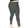 image:imageStretch is Comfort Womens Plus Size Foldover Ankle Length Cotton LeggingsCharcoal Gray