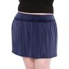 image:imageWomens Modal Ruffle Waist Skater Skirt Navy Blue 2X