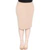 image:imageWomens Plus Size Soft Stretch MIDI Skirt  Comfortable for Women  XLarge  6XBeige