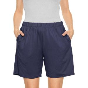 image:imageSTRETCH IS COMFORT Womens Boyfriend Shorts with Pockets Navy Blue Large