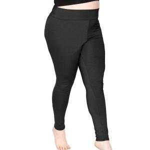 image:imageStretch is Comfort Womens Plus Size Foldover Ankle Length Cotton LeggingsBlack