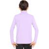 image:imageSTRETCH IS COMFORT Boys Long Sleeve Turtleneck Shirt  Soft Stretchy Lightweight Base Layer Everyday Top  216Lavender