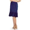 image:imageSTRETCH IS COMFORT Womens Mermaid Ruffle Midi Skirt Navy Blue Large
