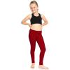 image:imageSTRETCH IS COMFORT Girls 2 Pack Oh So Soft Footless Leggings  Stretchy  Size 214Black  Burgundy