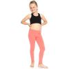 image:imageSTRETCH IS COMFORT Girls 2 Pack Oh So Soft Footless Leggings  Stretchy  Size 214Black  Coral