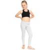 image:imageSTRETCH IS COMFORT Girls 2 Pack Oh So Soft Footless Leggings  Stretchy  Size 214Black  Heather Gray