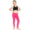 image:imageSTRETCH IS COMFORT Girls 2 Pack Oh So Soft Footless Leggings  Stretchy  Size 214Black  Hot Pink