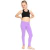 image:imageSTRETCH IS COMFORT Girls 2 Pack Oh So Soft Footless Leggings  Stretchy  Size 214Black  Lavender