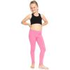image:imageSTRETCH IS COMFORT Girls 2 Pack Oh So Soft Footless Leggings  Stretchy  Size 214Black  Light Pink