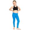 image:imageSTRETCH IS COMFORT Girls 2 Pack Oh So Soft Footless Leggings  Stretchy  Size 214Black  Ocean Blue