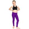 image:imageSTRETCH IS COMFORT Girls 2 Pack Oh So Soft Footless Leggings  Stretchy  Size 214Black  Purple