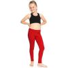 image:imageSTRETCH IS COMFORT Girls 2 Pack Oh So Soft Footless Leggings  Stretchy  Size 214Black  Red