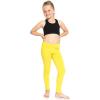 image:imageSTRETCH IS COMFORT Girls 2 Pack Oh So Soft Footless Leggings  Stretchy  Size 214Black  Yellow