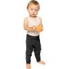 image:imageSTRETCH IS COMFORT Girls Infant Leggings 2Pack Black and Purple 9M