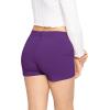 image:imageStretch is Comfort Girls NYLON SPANDEX Booty Shorts Purple Large 10