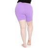 image:imageWomens Plus Size Cotton Biker Shorts Lavender 2X
