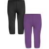 image:imageSTRETCH IS COMFORT Girls Infant Leggings 2Pack Black and Purple 9M