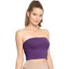 image:imageSTRETCH IS COMFORT Womens Crop Tube Top Purple 2X