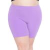 image:imageWomens Plus Size Cotton Biker Shorts Lavender 2X