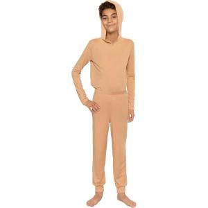 image:imageSTRETCH IS COMFORT Youth Boys Oh So Soft Jogger Set with Long Sleeve Crew Neck Top  Comfortable Kids Clothing  416Beige With Hoodie