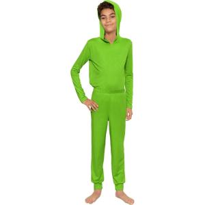 image:imageSTRETCH IS COMFORT Youth Boys Oh So Soft Jogger Set with Long Sleeve Crew Neck Top  Comfortable Kids Clothing  416Lime Green With Hoodie