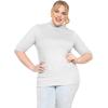 image:imageWomens Plus Size Warm Short Sleeve Turtleneck Top  Ultra Soft  Adult XL to 5XHeather Gray