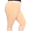 image:imagePlus Size Women Cotton Leggings Full Length Ankle Pants High Waist Stretch and Knee Length Leggings Soft Breathable 1X  10XBeige