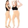 image:imagePlus Size Women Cotton Leggings Full Length Ankle Pants High Waist Stretch and Knee Length Leggings Soft Breathable 1X  10XBeige
