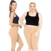 image:imagePlus Size Women Cotton Leggings Full Length Ankle Pants High Waist Stretch and Knee Length Leggings Soft Breathable 1X  10XBeige
