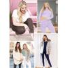 image:imagePlus Size Women Cotton Leggings Full Length Ankle Pants High Waist Stretch and Knee Length Leggings Soft Breathable 1X  10XBeige Fleece