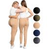 image:imagePlus Size Women Cotton Leggings Full Length Ankle Pants High Waist Stretch and Knee Length Leggings Soft Breathable 1X  10XBeige Jeggings