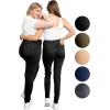 image:imagePlus Size Women Cotton Leggings Full Length Ankle Pants High Waist Stretch and Knee Length Leggings Soft Breathable 1X  10XBlack Jeggings