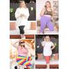 image:imagePlus Size Women Cotton Leggings Full Length Ankle Pants High Waist Stretch and Knee Length Leggings Soft Breathable 1X  10XCharcoal Gray