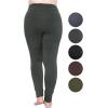 image:imagePlus Size Women Cotton Leggings Full Length Ankle Pants High Waist Stretch and Knee Length Leggings Soft Breathable 1X  10XCharcoal Gray Pants WPockets