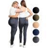 image:imagePlus Size Women Cotton Leggings Full Length Ankle Pants High Waist Stretch and Knee Length Leggings Soft Breathable 1X  10XDenim Jeggings