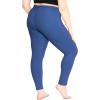 image:imagePlus Size Women Cotton Leggings Full Length Ankle Pants High Waist Stretch and Knee Length Leggings Soft Breathable 1X  10XLight Navy