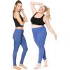 image:imagePlus Size Women Cotton Leggings Full Length Ankle Pants High Waist Stretch and Knee Length Leggings Soft Breathable 1X  10XLight Navy