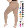 image:imagePlus Size Women Cotton Leggings Full Length Ankle Pants High Waist Stretch and Knee Length Leggings Soft Breathable 1X  10XMocha