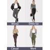 image:imagePlus Size Women Cotton Leggings Full Length Ankle Pants High Waist Stretch and Knee Length Leggings Soft Breathable 1X  10XNavy Blue Pants WPockets